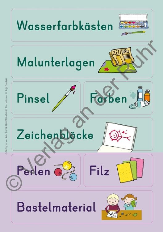 Produktbild: Wo finde ich was? 70 Klassenraum-Sticker