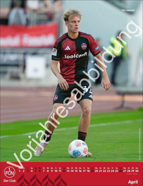 Produktbild: 1. FC N&uuml;rnberg Posterkalender 2027