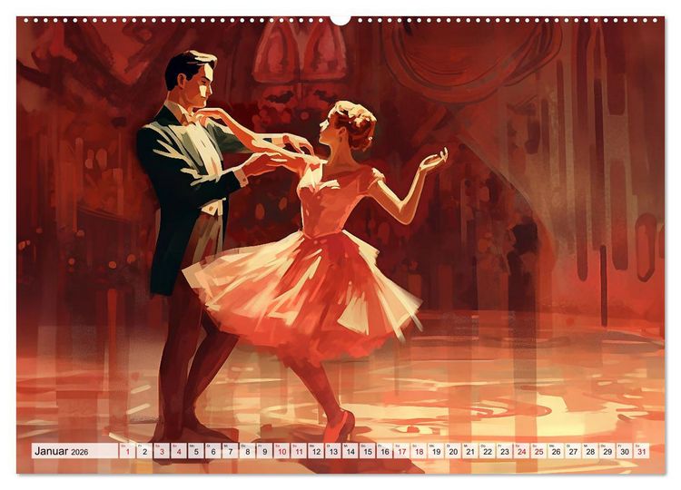 Produktbild: Tanz Leidenschaft in Bewegung (hochwertiger Premium Wandkalender 2026 DIN A2 quer), Kunstdruck in Hochglanz