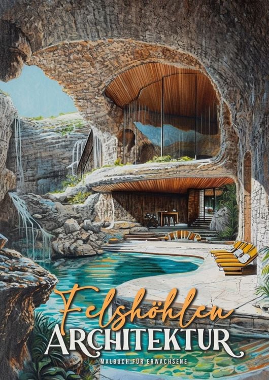Produktbild: Felsh&ouml;hlen Architektur Malbuch f&uuml;r Erwachsene
