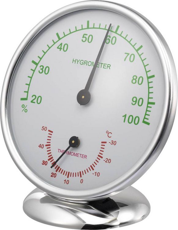 Produktbild: Renkforce 6510 Alu Thermo-/Hygrometer Aluminium 6510 Alu