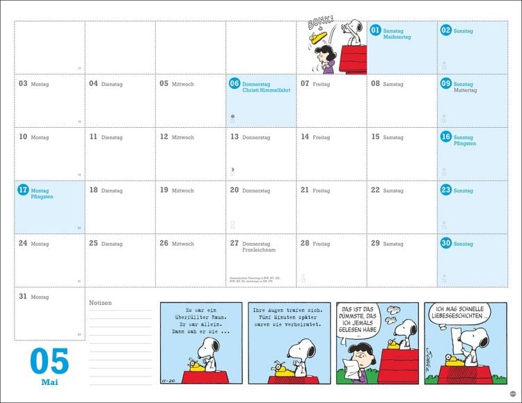 Produktbild: Peanuts Monatsplaner 2027