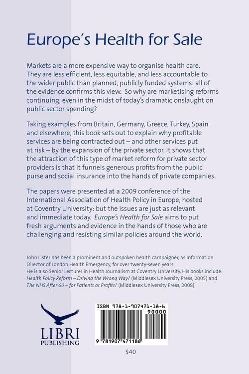 Produktbild: Europe's Health for Sale? The Heavy Cost of Privatisation