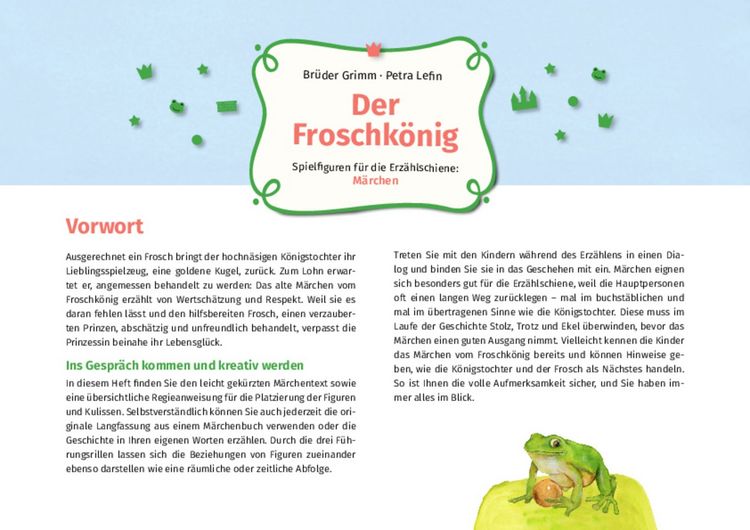 Produktbild: Der Froschk&ouml;nig. Erz&auml;hlschienen-Figurenset