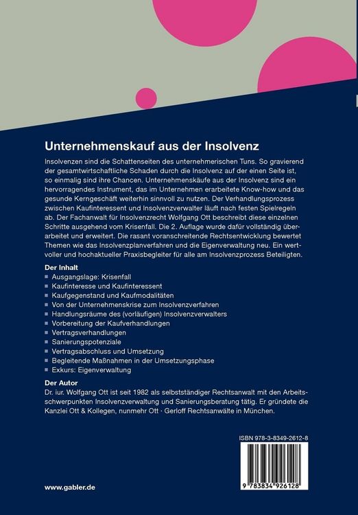 Produktbild: Unternehmenskauf aus der Insolvenz
