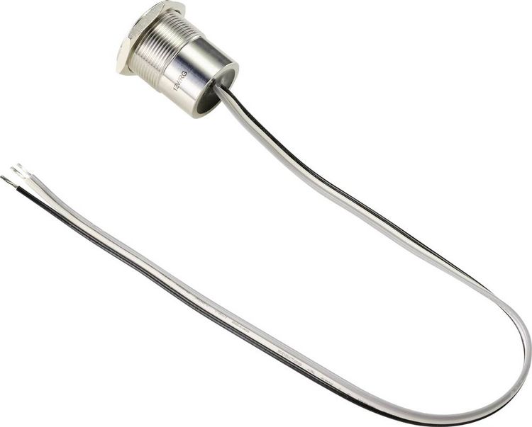 Produktbild: TRU COMPONENTS TC-9554804 Sensortaster 24 V 0.5 A 1 x Aus/(Ein) tastend Gr&uuml;n, Rot (&Oslash;) 25 mm IP65 1 St.