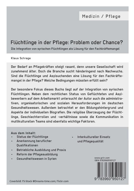 Produktbild: Fl&uuml;chtlinge in der Pflege: Problem oder Chance?