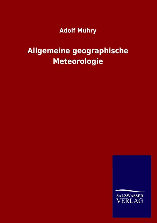 Produktbild: Allgemeine geographische Meteorologie