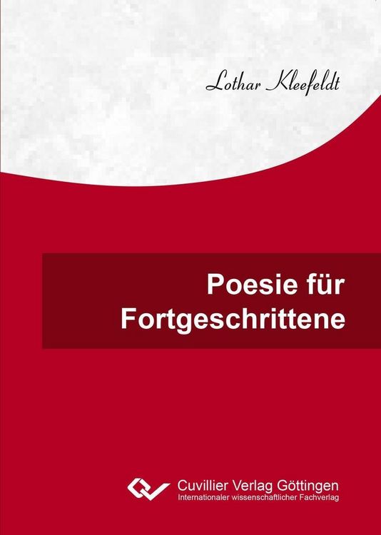 Produktbild: Poesie f&uuml;r Fortgeschrittene