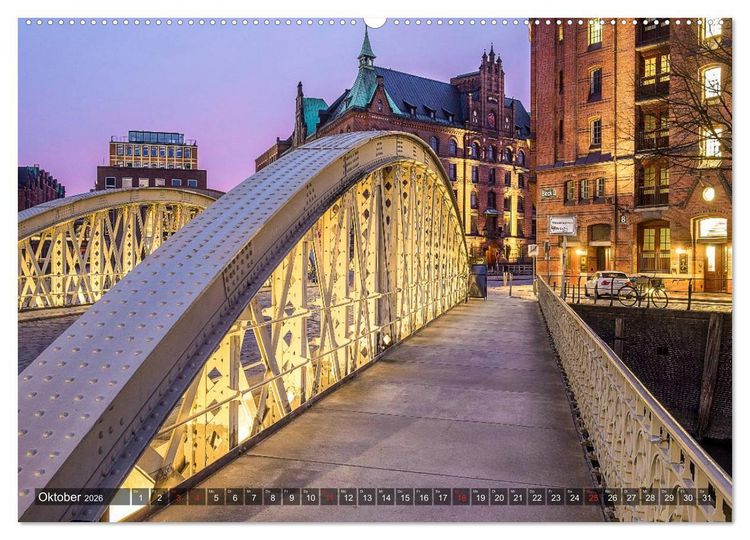 Produktbild: Die Speicherstadt (hochwertiger Premium Wandkalender 2026 DIN A2 quer), Kunstdruck in Hochglanz