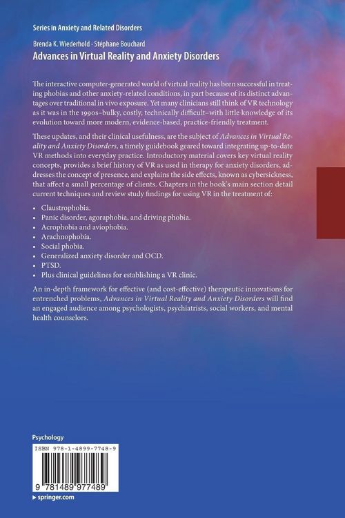 Produktbild: Advances in Virtual Reality and Anxiety Disorders
