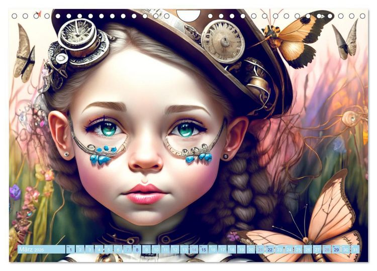 Produktbild: Kleine Steampunk Stars (Wandkalender 2026 DIN A4 quer), CALVENDO Monatskalender