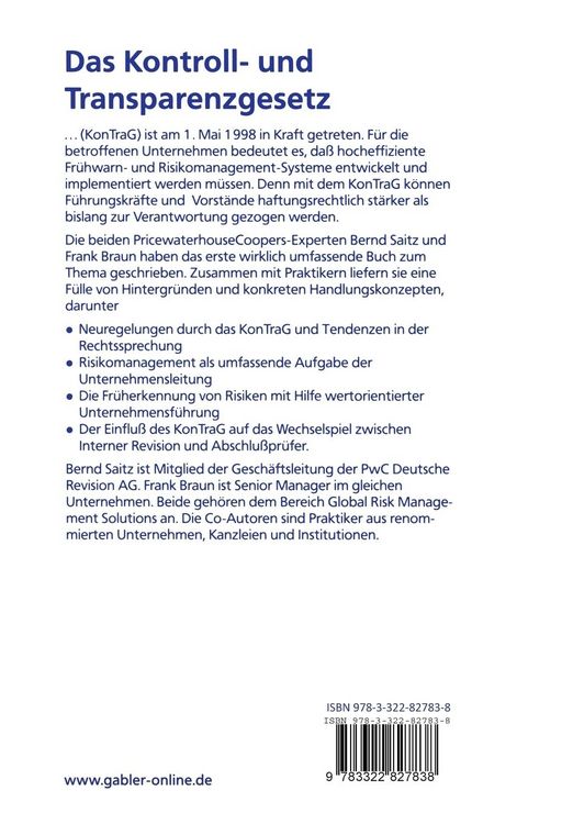 Produktbild: Das Kontroll- und Transparenzgesetz