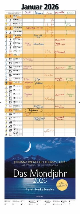 Produktbild: Das Mondjahr 2026 - Familienkalender