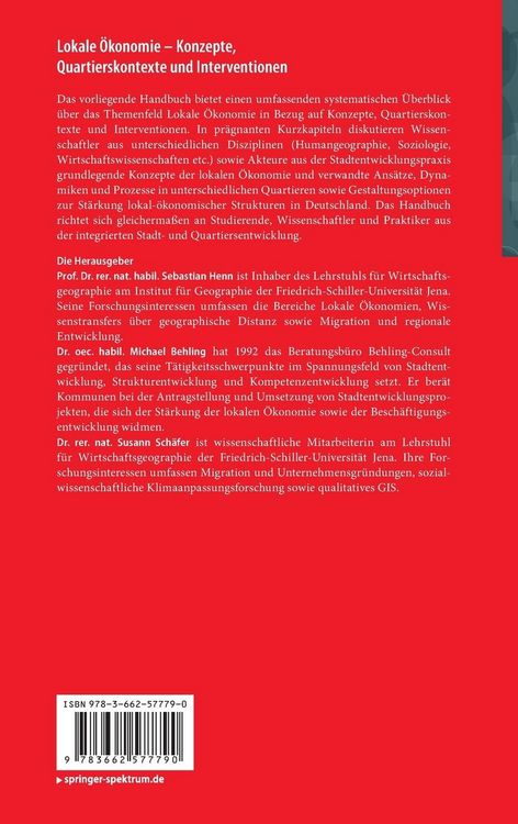 Produktbild: Lokale &Ouml;konomie &ndash; Konzepte, Quartierskontexte und Interventionen