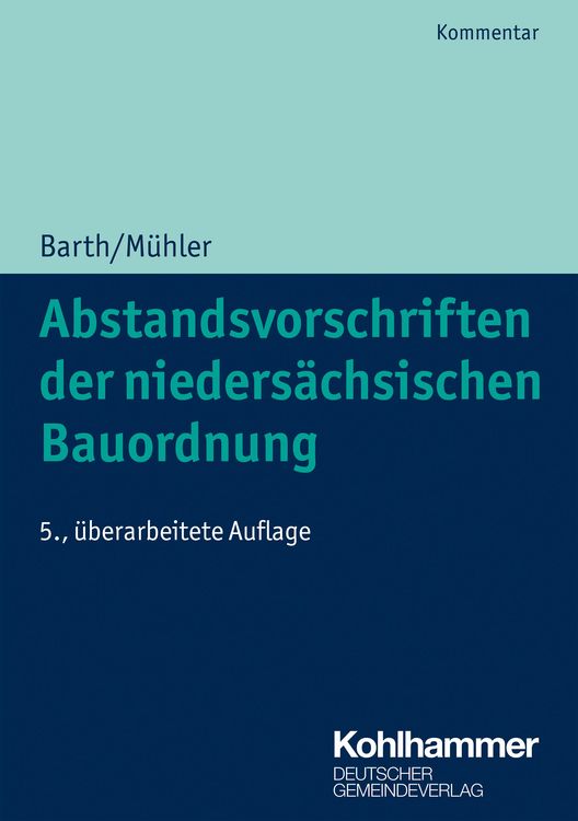 Produktbild: Abstandsvorschriften der nieders&auml;chsischen Bauordnung