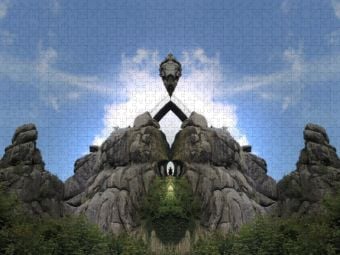 Produktbild: CALVENDO Puzzle Anderswelt - Externsteine | 1000 Teile Lege-Gr&ouml;&szlig;e 64x48cm Foto-Puzzle f&uuml;r gl&uuml;ckliche Stunden