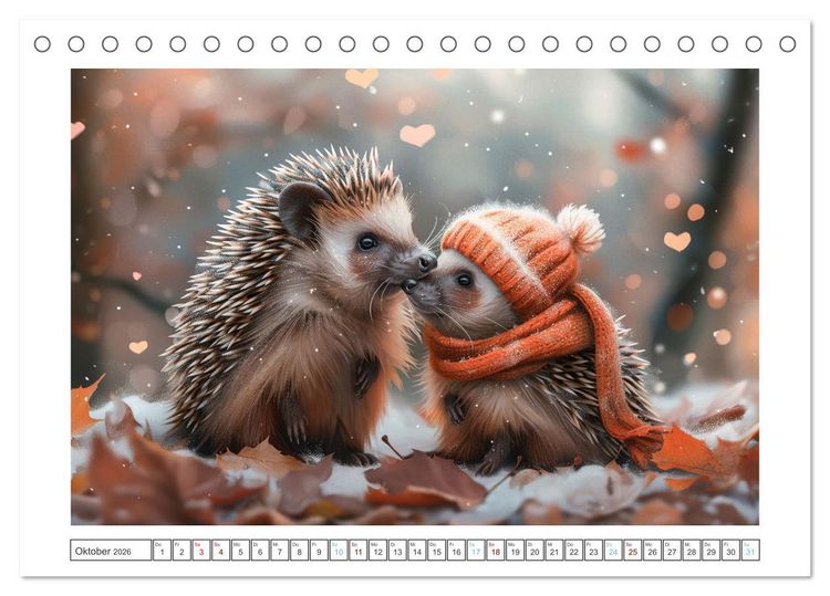 Produktbild: Lustige Igel (Tischkalender 2026 DIN A5 quer), CALVENDO Monatskalender