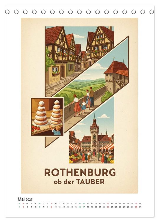 Produktbild: Sehnsucht Deutschland &ndash; Die Mid-Century Collection (Tischkalender 2027 DIN A5 hoch), CALVENDO Monatskalender