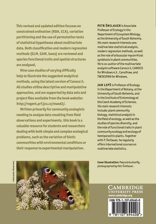 Produktbild: Multivariate Analysis of Ecological Data using CANOCO 5