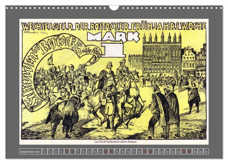 Produktbild: Gru&szlig; aus Rostock (Wandkalender 2026 DIN A3 quer), CALVENDO Monatskalender