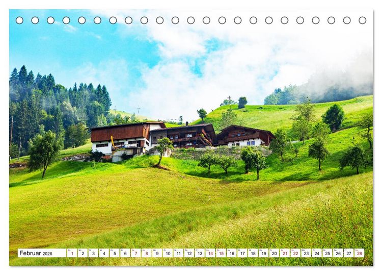 Produktbild: Tiroler Bauernh&ouml;fe Mal urig, mal feudal (Tischkalender 2026 DIN A5 quer), CALVENDO Monatskalender