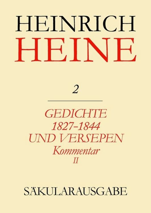 Produktbild: Gedichte 1827-1844 und Versepen. Kommentar II