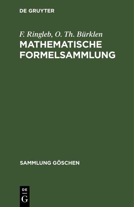 Produktbild: Mathematische Formelsammlung