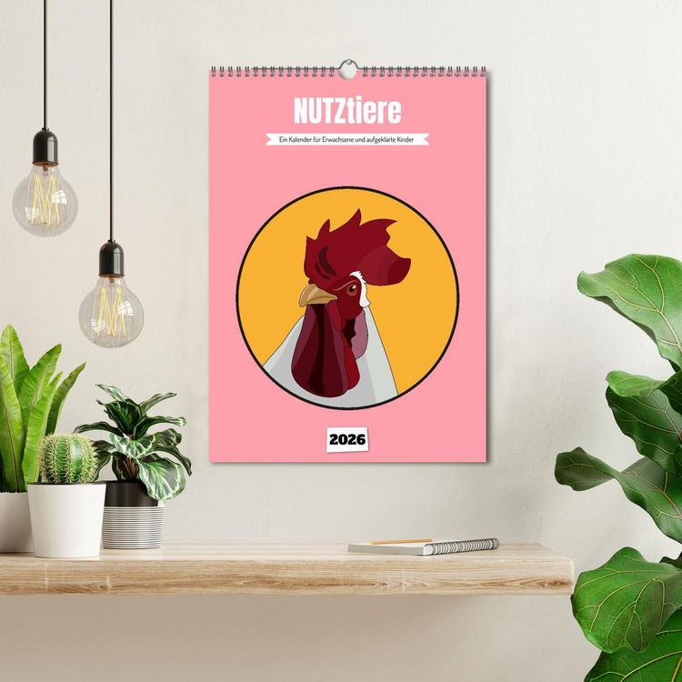 Produktbild: NUTZtiere, Ein Kalender f&uuml;r Erwachsene und aufgekl&auml;rte Kinder (Wandkalender 2026 DIN A3 hoch), CALVENDO Monatskalender