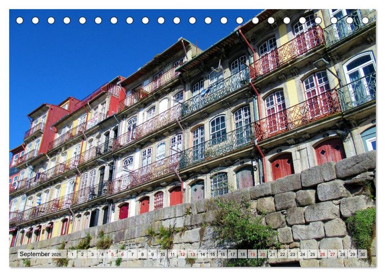 Produktbild: St&auml;dtereise nach Porto (Tischkalender 2026 DIN A5 quer), CALVENDO Monatskalender