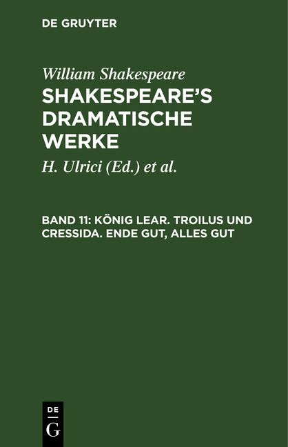Produktbild: K&ouml;nig Lear. Troilus und Cressida. Ende gut, alles gut