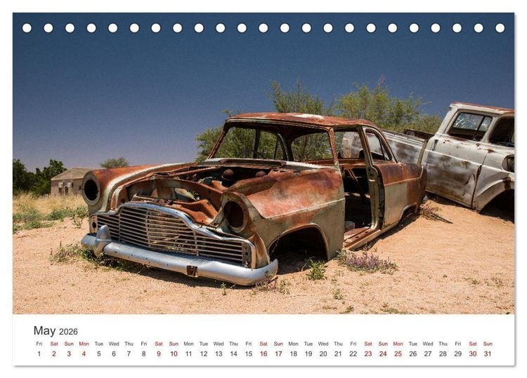 Produktbild: Old cars in Solitaire Namibia (Desk Calendar 2026 DIN A5 landscape), CALVENDO 12 Month DeskCalendar