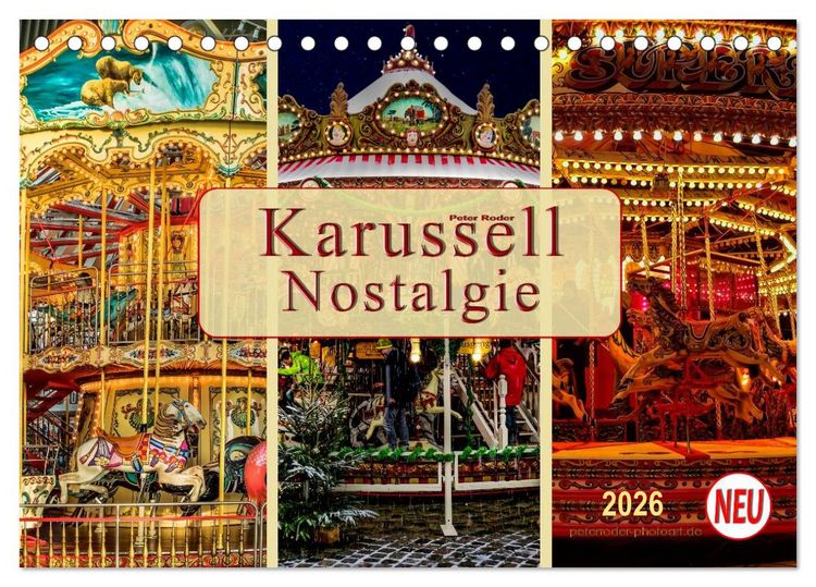 Produktbild: Karussell - Nostalgie (Tischkalender 2026 DIN A5 quer), CALVENDO Monatskalender