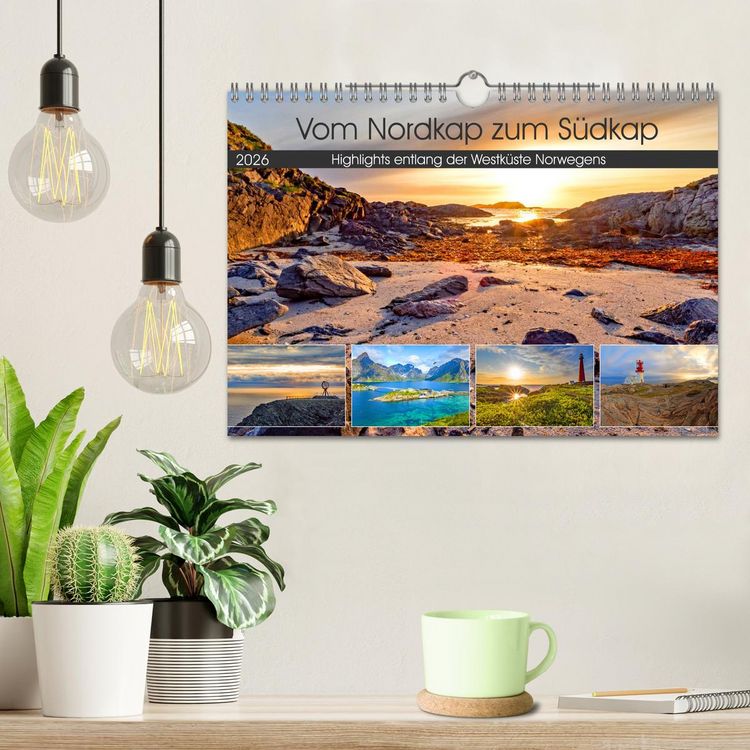 Produktbild: Vom Nordkap zum S&uuml;dkap (Wandkalender 2026 DIN A4 quer), CALVENDO Monatskalender