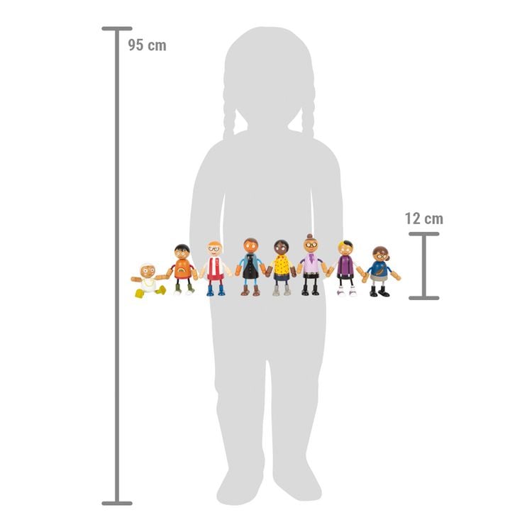 Produktbild: Biegepuppen-Familie mit Baby