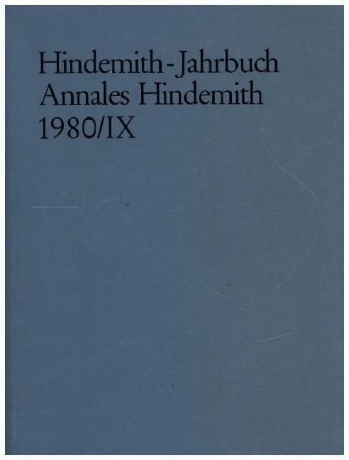 Produktbild: Hindemith-Jahrbuch