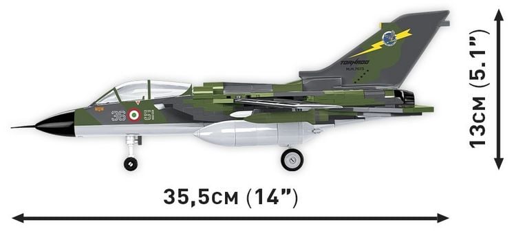 Produktbild: COBI Armed Forces 5894 - Panavia Tornado IDS, World War II, Bausatz 1:48, 483 Klemmbausteine, 2 Figuren