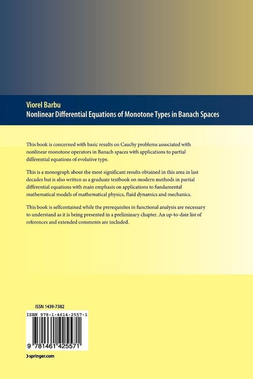 Produktbild: Nonlinear Differential Equations of Monotone Types in Banach Spaces