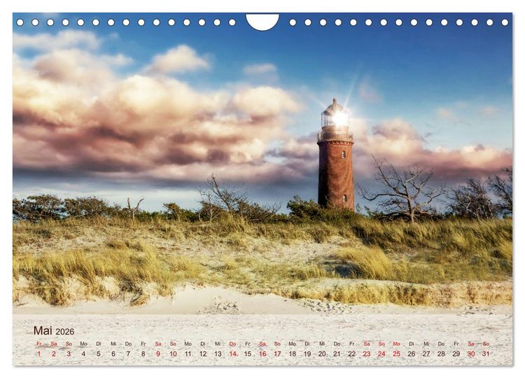 Produktbild: Moin Moin Sch&ouml;ne Stunden am Ostseestrand (Wandkalender 2026 DIN A4 quer), CALVENDO Monatskalender
