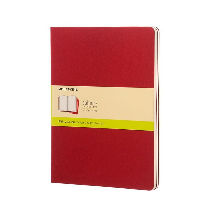 Moleskine Cahier Notizhefte 3er-Set - Liniert Large Preiselbeerrot