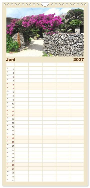 Produktbild: Familienplaner 2027 - Die Natur Japans mit 5 Spalten (Wandkalender, 21 x 45 cm) CALVENDO