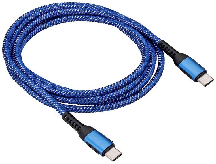 Produktbild: Akyga USB-Kabel USB-C&reg; Stecker, USB-C&reg; Stecker 1.80m Blau AK-USB-38