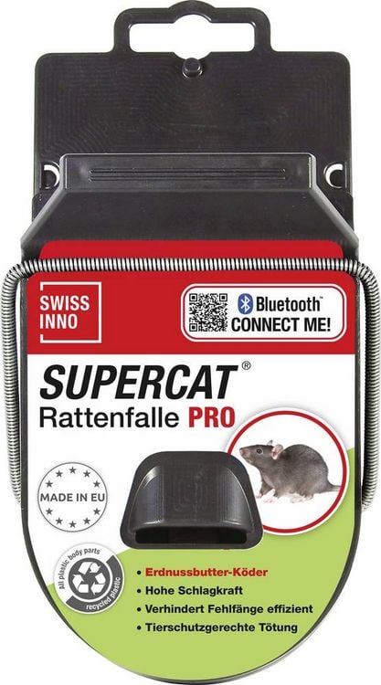 Produktbild: Swissinno SuperCat PRO Rattenfalle Funktionsart Lockstoff Erdnussbutter-K&ouml;der 1St.