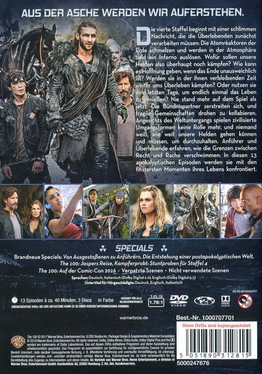 Produktbild: The 100 - Die komplette 4. Staffel [3 DVDs]