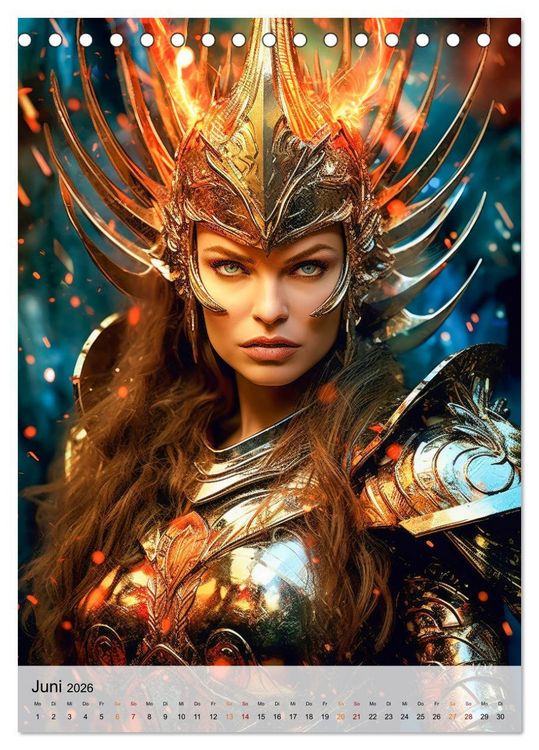 Produktbild: Fantasy Queens (Tischkalender 2026 DIN A5 hoch), CALVENDO Monatskalender