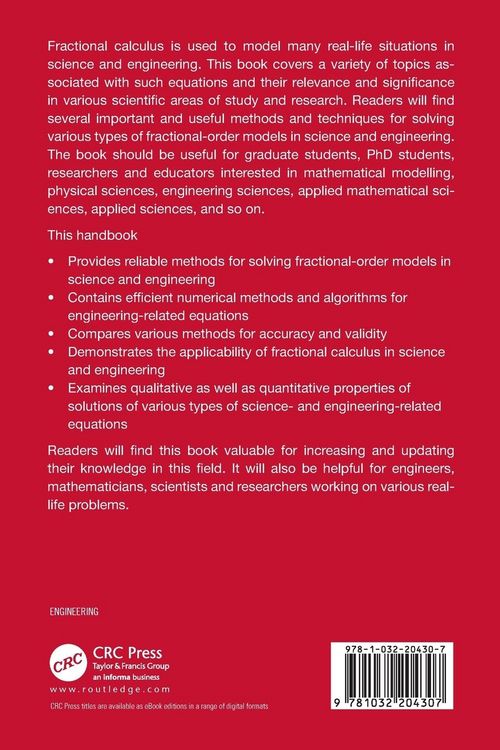Produktbild: Handbook of Fractional Calculus for Engineering and Science