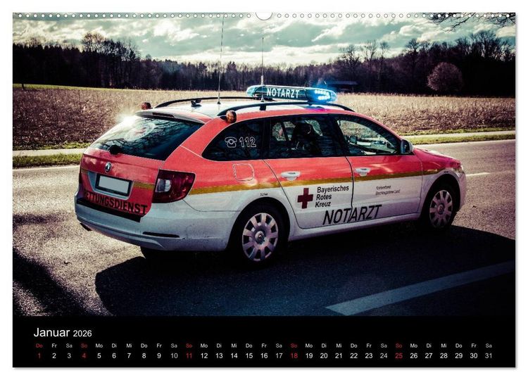 Produktbild: Einsatzfahrzeuge - Bayern (hochwertiger Premium Wandkalender 2026 DIN A2 quer), Kunstdruck in Hochglanz