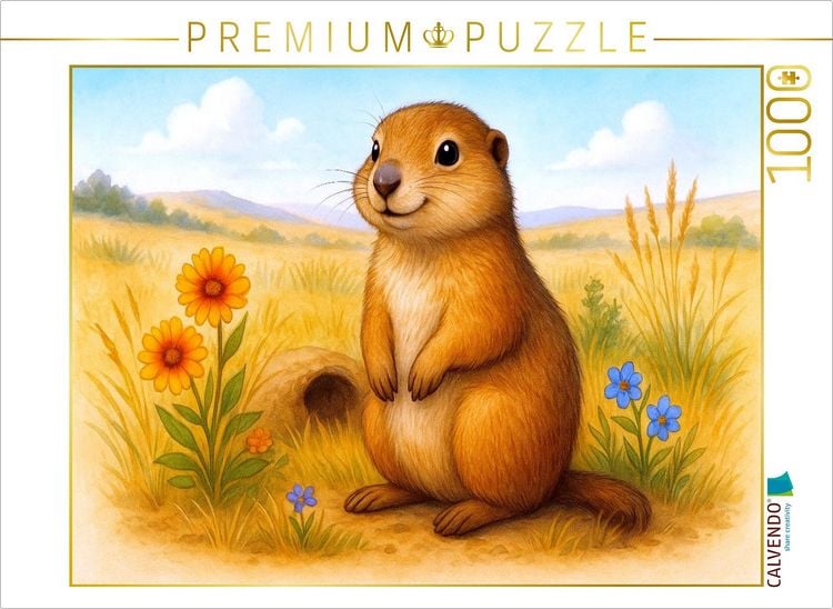 Produktbild: CALVENDO Puzzle Pr&auml;riehund | 1000 Teile Lege-Gr&ouml;&szlig;e 64x48cm Foto-Puzzle f&uuml;r gl&uuml;ckliche Stunden