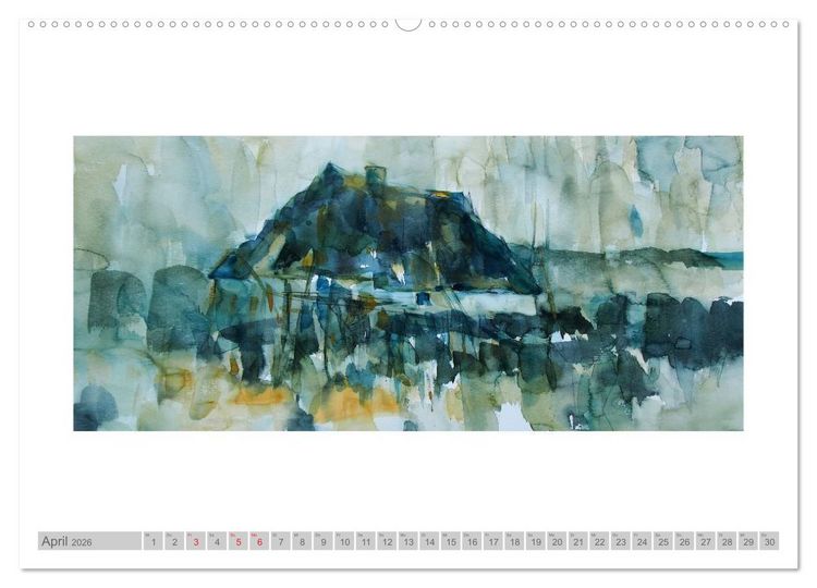 Produktbild: Faszinierende Weite. R&uuml;gen-Landschaft im Aquarell (Wandkalender 2026 DIN A2 quer), CALVENDO Monatskalender