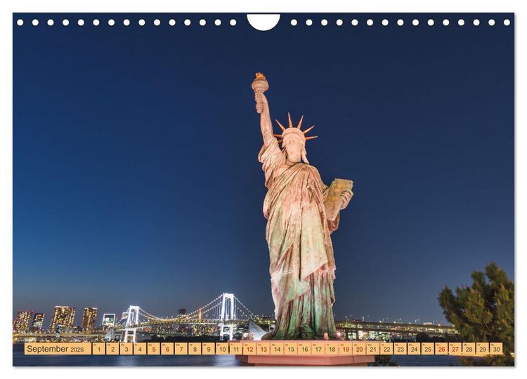 Produktbild: Impressionen aus Tokio, der Megastadt im Land der aufgehenden Sonne (Wandkalender 2026 DIN A4 quer), CALVENDO Monatskalender